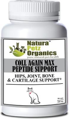 COLL AGAIN MAX COLLAGEN PEPTIDE SUPPORT* Apoyo para caderas, articulaciones, huesos y cartílagos* Suplemento para gatos, 90 unidades