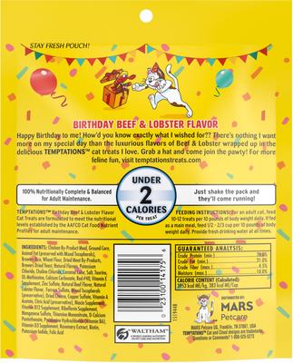 Birthday Lobster & Beef Flavor Soft & Crunchy Cat Treats, 6.3-oz bag