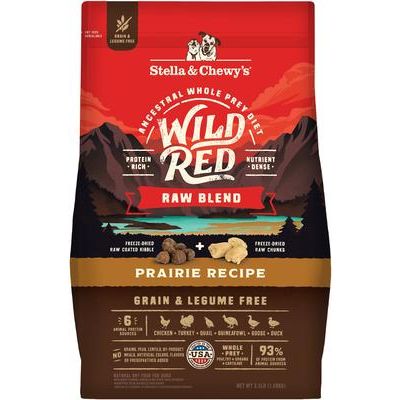 Stella & Chewy's Wild Red Raw Blend Kibble Grain-Free para perros — Pradera / 1.59 kg
