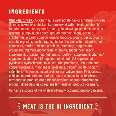 Wild Red Raw Blend Kibble Grain-Free Prairie Recipe Dry Dog Food, 3.5-lb bag