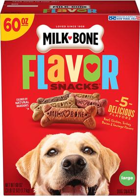 Flavor Snacks Large Biscuit Dog Treats, 60-oz box
