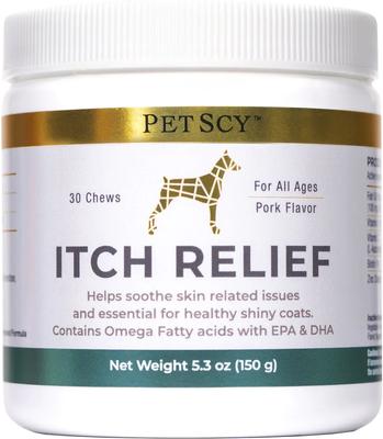 Itch Relief Pork Flavored Chew Supplement for Dogs, 30 count