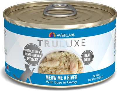 Truluxe Meow Me A River with Basa in Gravy Grain-Free Canned Cat Food, 3-oz, case of 24