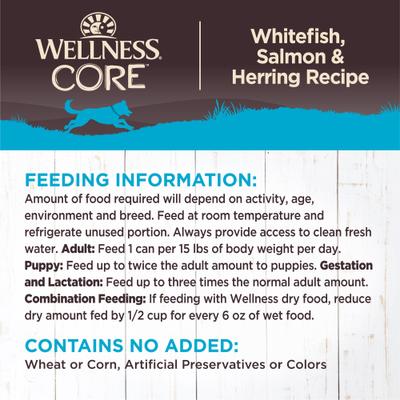 CORE Grain-Free Whitefish, Salmon & Herring Formula Canned Dog Food, 12.5-oz, case of 12