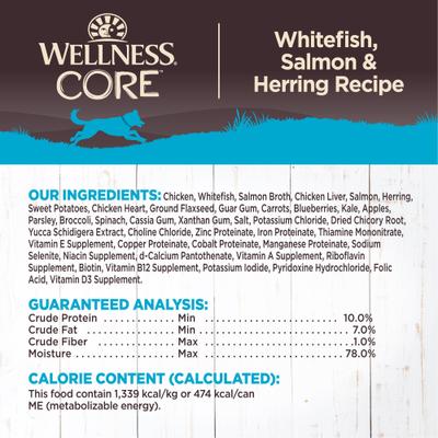 CORE Grain-Free Whitefish, Salmon & Herring Formula Canned Dog Food, 12.5-oz, case of 12