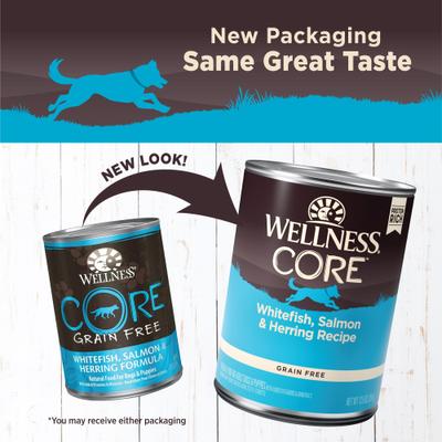 CORE Grain-Free Whitefish, Salmon & Herring Formula Canned Dog Food, 12.5-oz, case of 12