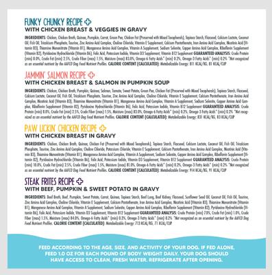 Meals 'n More Natural Wet Dog Food, Woof Woof Floof! Skin & Coat Health Variety Pack, 3.5-oz cup, 10 count