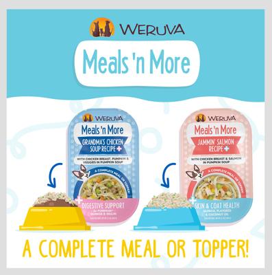 Meals 'n More Natural Wet Dog Food, Woof Woof Floof! Skin & Coat Health Variety Pack, 3.5-oz cup, 10 count