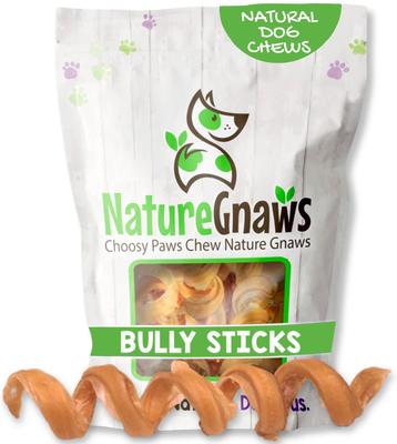 Palitos masticables para perros Spring Bully Sticks de 7 a 8 pulgadas, paquete de 6