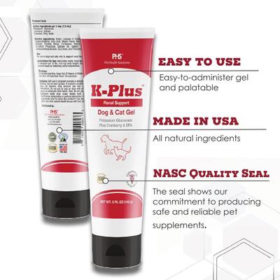 Potassium Gluconate Renal Gel Dog Urinary Supplement, 5-oz tube