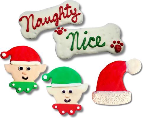 Santa's Pawty List Peanut Butter & Honey Assorted Crunchy Dog Treats, 18 count