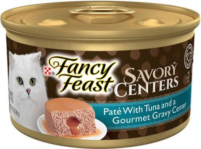 Comida enlatada para gatos Savory Centers con atún, 3 oz, caja de 24