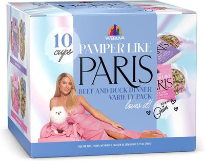 Comida húmeda para perros desmenuzada con carne de res y pato sin OMG, paquete variado, 2.75 oz (caja de 10)