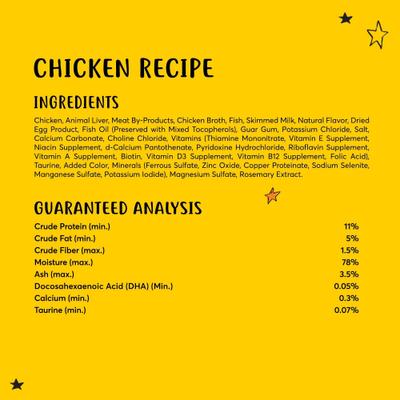 Kitten Pate Chicken Recipe Grain-Free Canned Cat Food, 3-oz can, case of 4