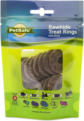 Golosinas para perros Busy Buddy Natural Rawhide Rings, tamaño A
