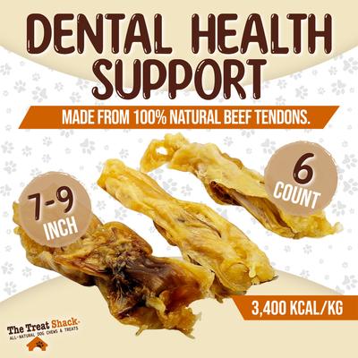 7 to 9-in Meaty Beef Tendon Sticks Natural Dog Chew Treats, Jumbo, 6 count