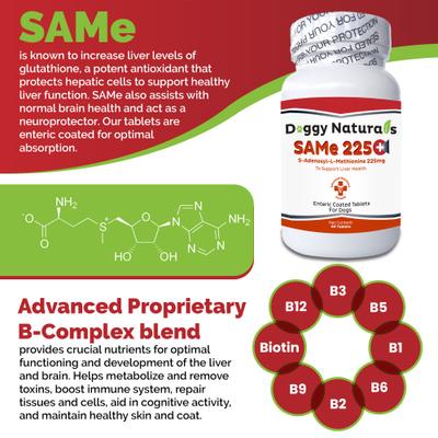 SAM-e 225-mg SAMeLQ Liver Support Dog Supplement, 60 count