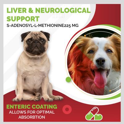 SAM-e 225-mg SAMeLQ Liver Support Dog Supplement, 60 count
