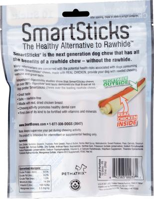 Bundle: SmartBones Mini Peanut Butter Chew Bones + SmartSticks Peanut Butter Chews Dog Treats