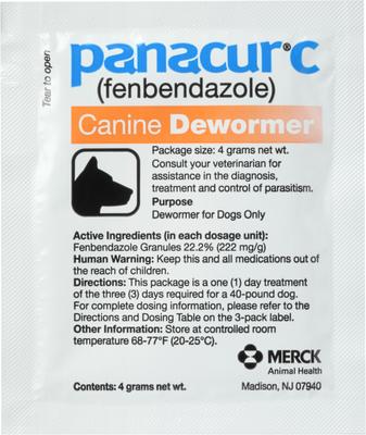 C Canine Dewormer, 4-g, 3 count