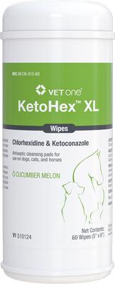 KetoHex X-Large Antiseptic Wipes for Pets, 60 count