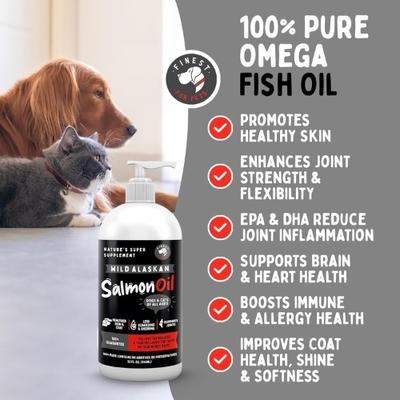 Wild Alaskan Salmon Oil Dog & Cat Supplement, 32-fl oz bottle