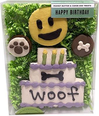 Natural Peanut Butter Flavored Happy Birthday Crunchy Dog Treats, 4 count