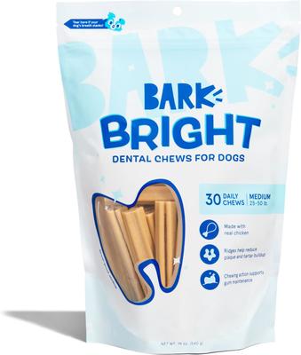Bright Medium Chicken Flavored Dental Dog Treats, 30 count