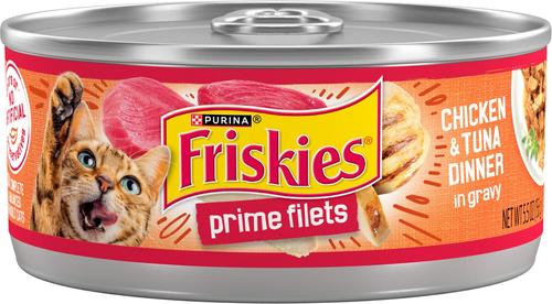 Prime Filets Chicken & Tuna Dinner in Gravy Canned Cat Food, 5.5-oz, case of 24