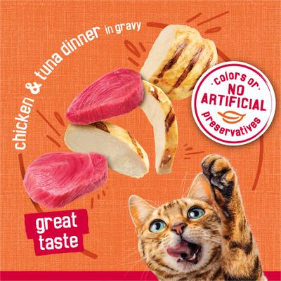 Prime Filets Chicken & Tuna Dinner in Gravy Canned Cat Food, 5.5-oz, case of 24