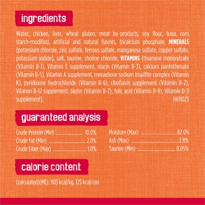 Prime Filets Chicken & Tuna Dinner in Gravy Canned Cat Food, 5.5-oz, case of 24