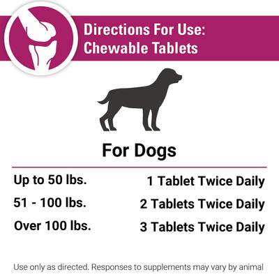 Pain Plus Extra Strength Chewable Tablets Dog Supplement, 120 count