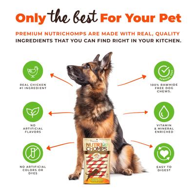 6-inch Chicken Wrapped Twist Chew Dog Treats, 21 count