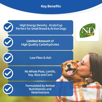 N&D Prime Boar & Apple Recipe Adult Mini Dry Dog Food, 15.4-lb bag