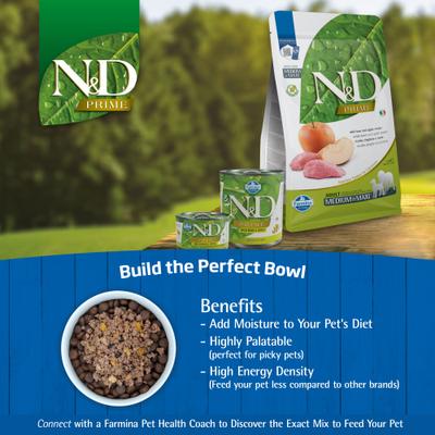 N&D Prime Boar & Apple Recipe Adult Mini Dry Dog Food, 15.4-lb bag