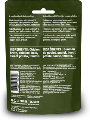 Dog Broths Chicken & Beef Food Topping, 2-oz bag, 18 count