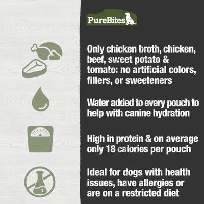 Dog Broths Chicken & Beef Food Topping, 2-oz bag, 18 count