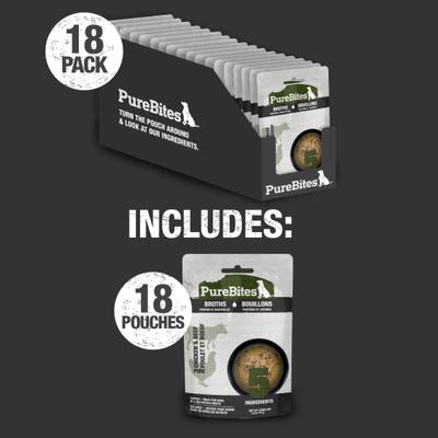 Dog Broths Chicken & Beef Food Topping, 2-oz bag, 18 count