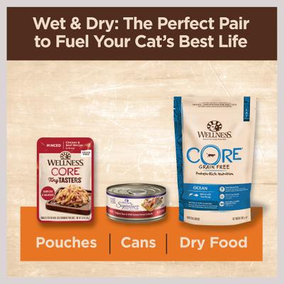 CORE Tiny Tasters Chicken Grain-Free Minced Wet Cat Food, 1.75-oz pouch, case of 12