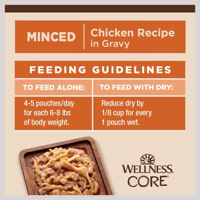 CORE Tiny Tasters Chicken Grain-Free Minced Wet Cat Food, 1.75-oz pouch, case of 12