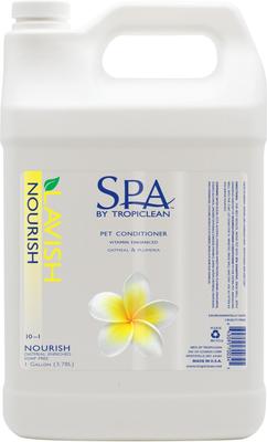 Spa Nourish Dog & Cat Conditioner, Fresh Plumeria Scent, 16-fl oz bottle