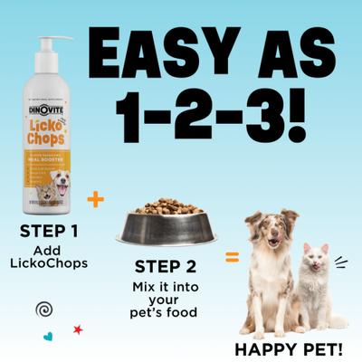 Lickochops Fatty Acid Liquid Supplement for Dogs & Cats, 8-oz bottle, 2 count