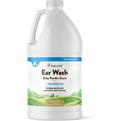 Jabón para oídos de perros y gatos con aroma a aloe y talco para bebés, botella de 16 onzas líquidas