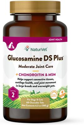 Moderate Care Glucosamine DS Plus Chewable Tablets Joint Supplement for Dogs, 60 count