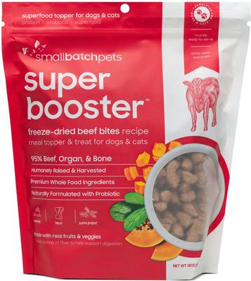 Super Booster Duck Bites Grain-Free Adult Freeze-Dried Dog & Cat Treats, 7-oz bag