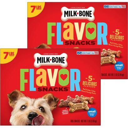 Galletas Flavor Snacks para perros pequeños, caja de 7 lb