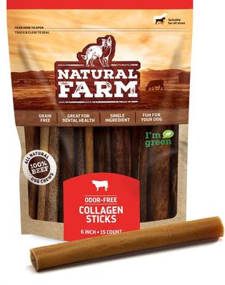 Beef Collagen Sticks Dog Treats, 6-in, 15 count