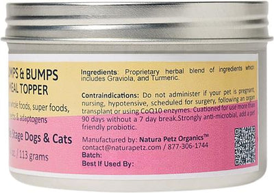Lumps & Bumps Turkey Flavored Powder Skin & Coat Supplement for Dogs& Cats, 4-oz tin