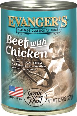 Classic Recipes Beef with Chicken Grain-Free Canned Dog Food, 12.5-oz, case of 12