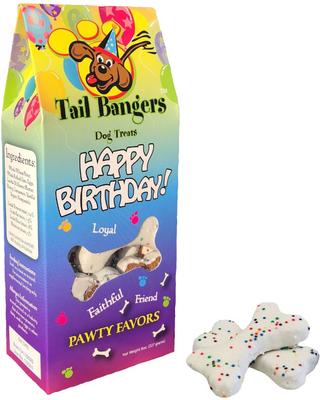 Happy Birthday Caddy Peanut Butter & Honey Crunchy Dog Treats, 8-oz bag